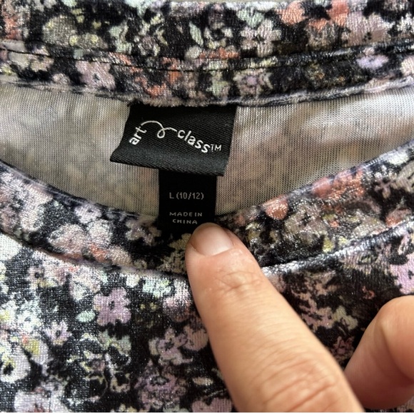 Floral Velour Shirt - Picture 2 of 5